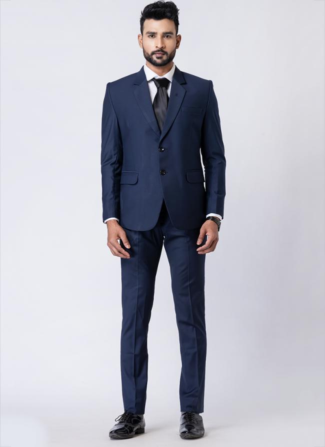 Buy Polyster Tr Light Navy Blue Party Wear Formal Blazer With Trouser Online From Wholesale Salwar